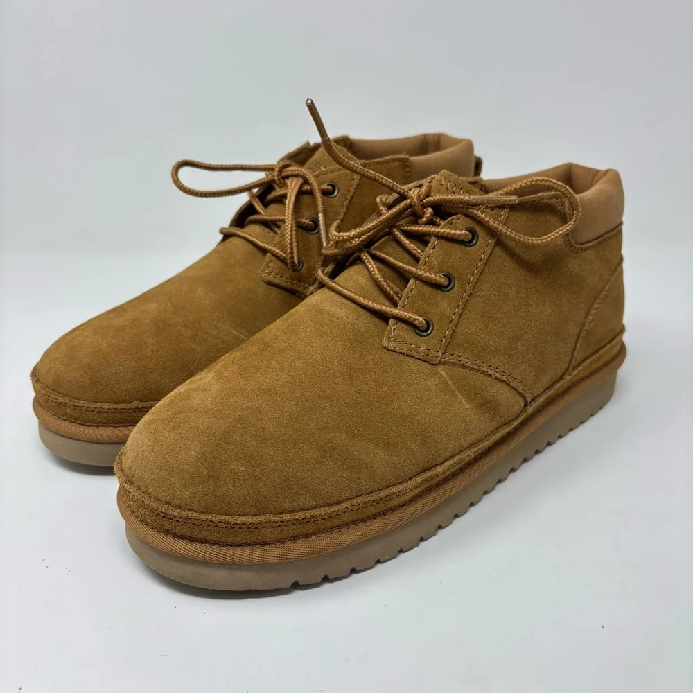 Koolaburra by UGG Advay Chestnut Lace Up Fur Boots Size 10 - Picture 1 of 12
